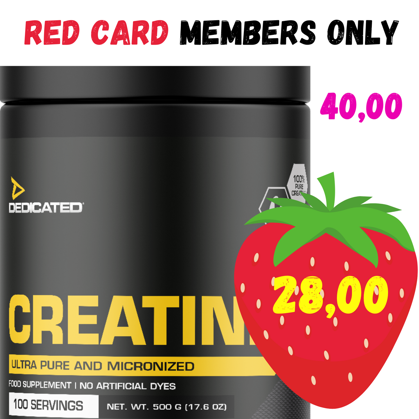DEDICATED CREATEINE MICRONIZED ULTRA AND PURE 500 GRAM