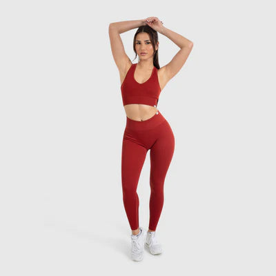 Kompression Leggings Amaze Ripp Wine Red