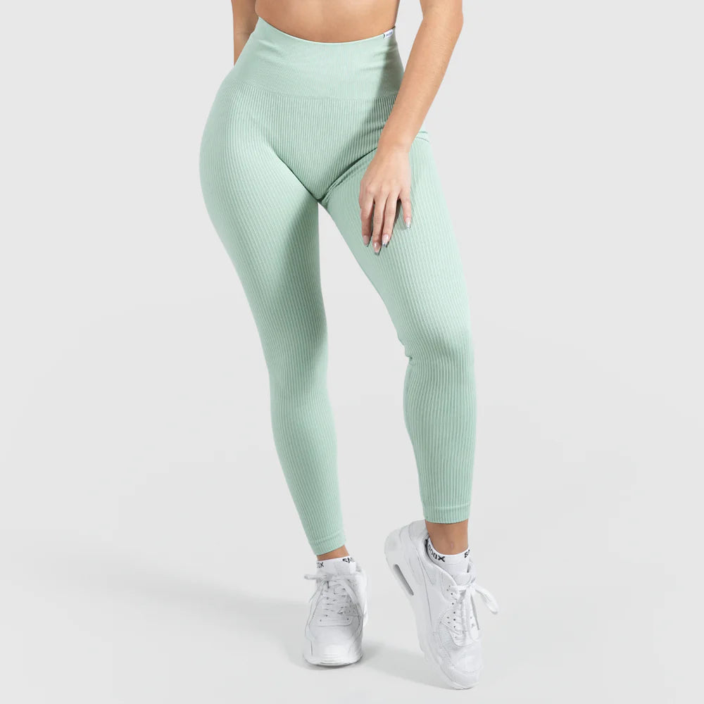 Kompression Leggings Amaze Ripp Green Melange