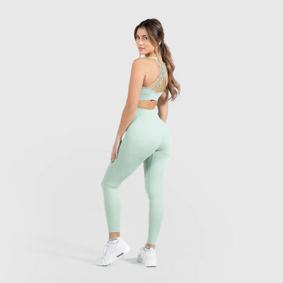 Kompression Leggings Amaze Ripp Green Melange
