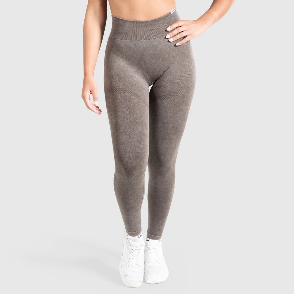 Leggings Batik Acid Scrunch Brown