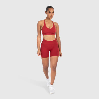 Shorts Cetrina Scrunch Dark Red