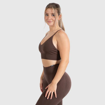 Sport BH Maria Solid Scrunch Dark Brown