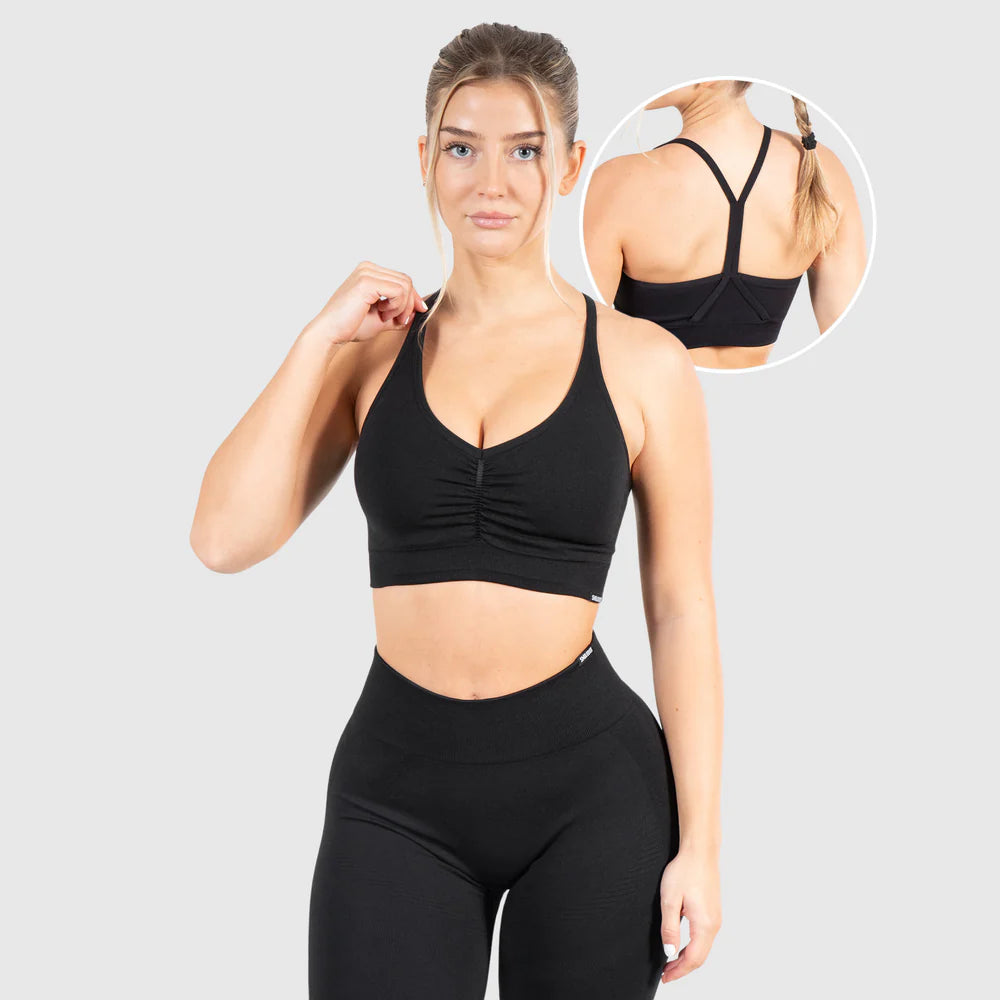Sport BH Solid Scrunch Black