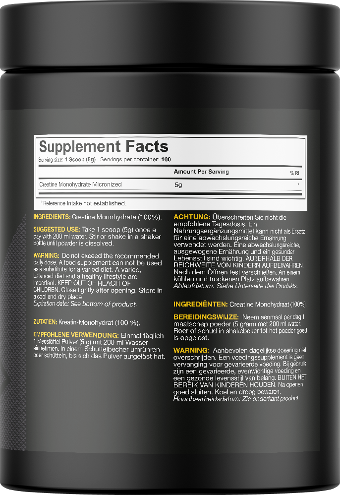 DEDICATED CREATEINE MICRONIZED ULTRA AND PURE 500 GRAM