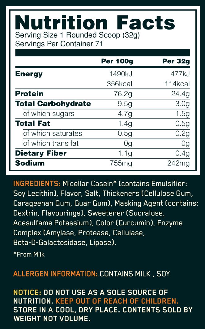 100% Casein 4lbs