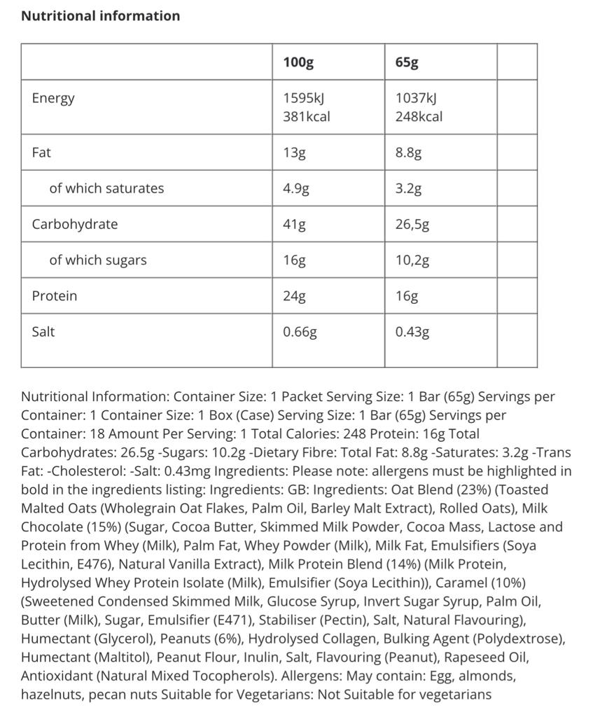 Snickers Protein Flapjack (18x60g)