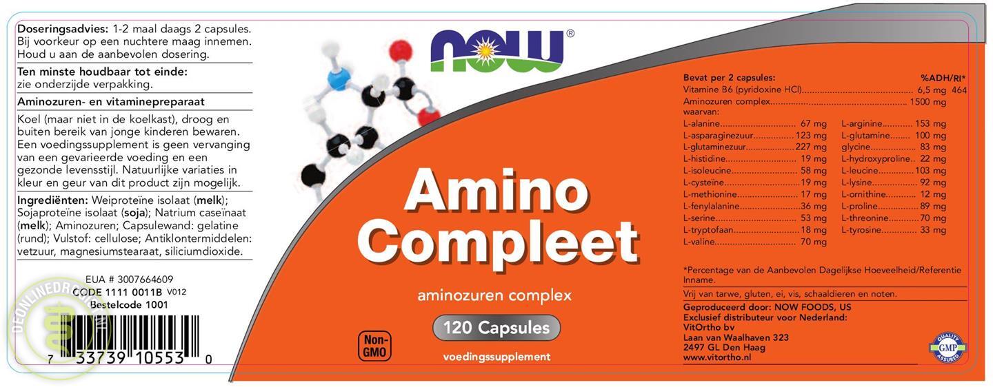 NOW11 Amino Complete - 120 veg caps