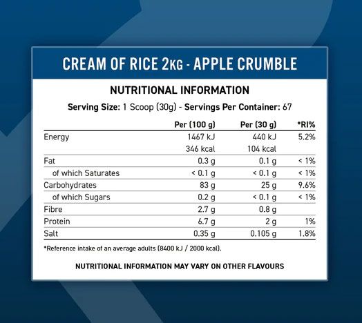 Applied Nutrition Cream of Rice (2kg)
