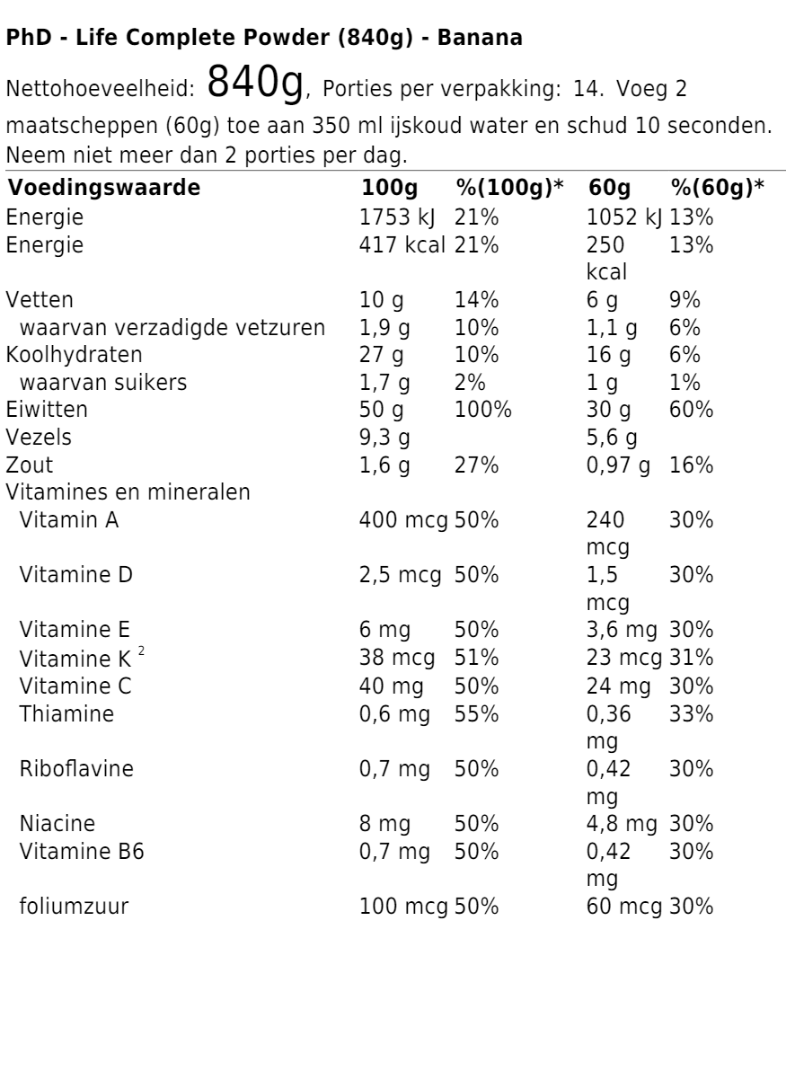 Life Complete Powder (840g)