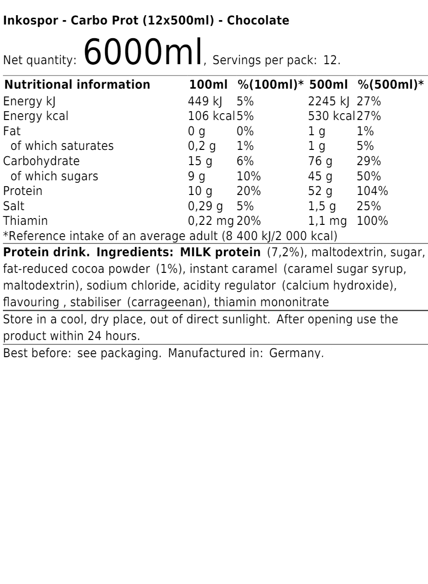 Carbo Prot (12x500ml)