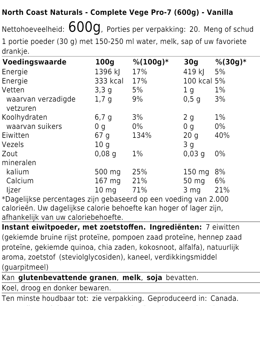 Complete Vege Pro-7 (600g)