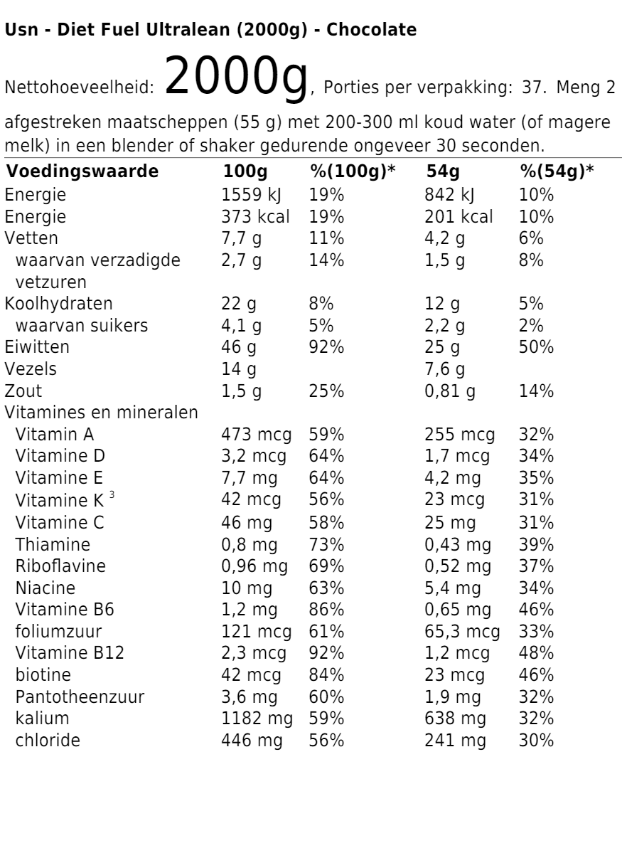 Diet Fuel Ultralean (2000g)