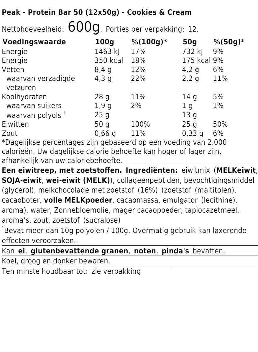 Protein Bar 50 (12x50g)