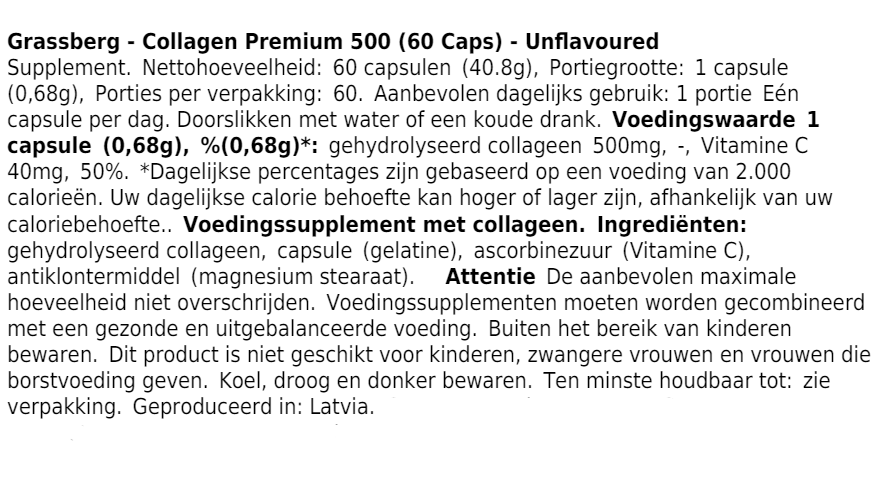 Collagen Premium 500 (60 Caps)