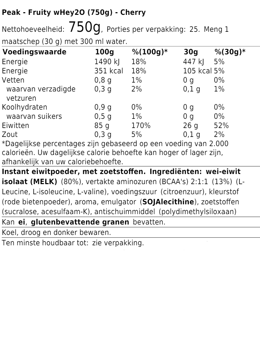 Fruity wHey2O (750g)