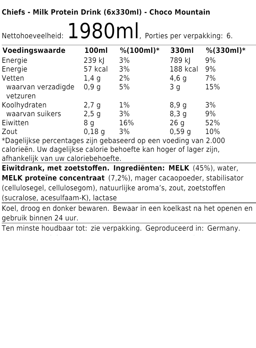 Milk Protein Drink (6x330ml)