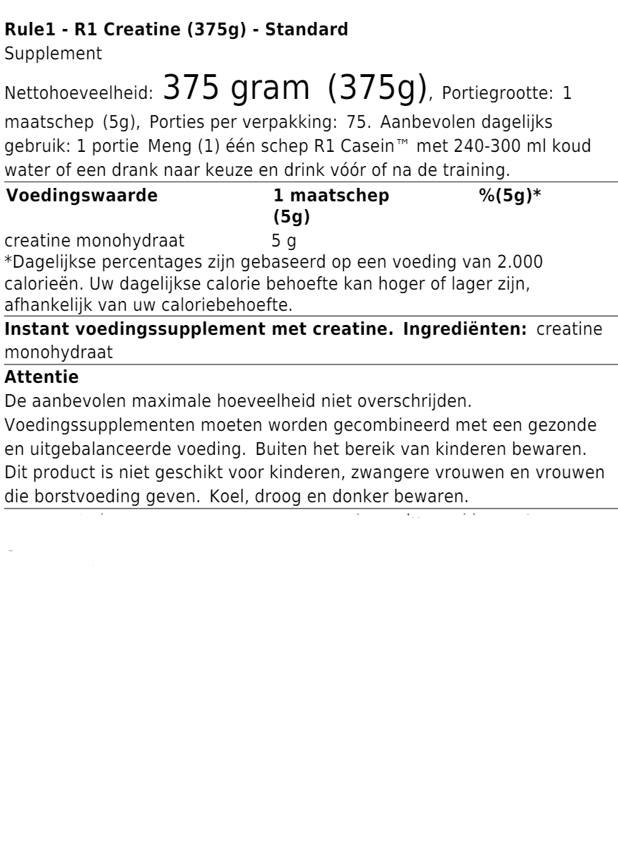 Rule1 Creatine (375g)