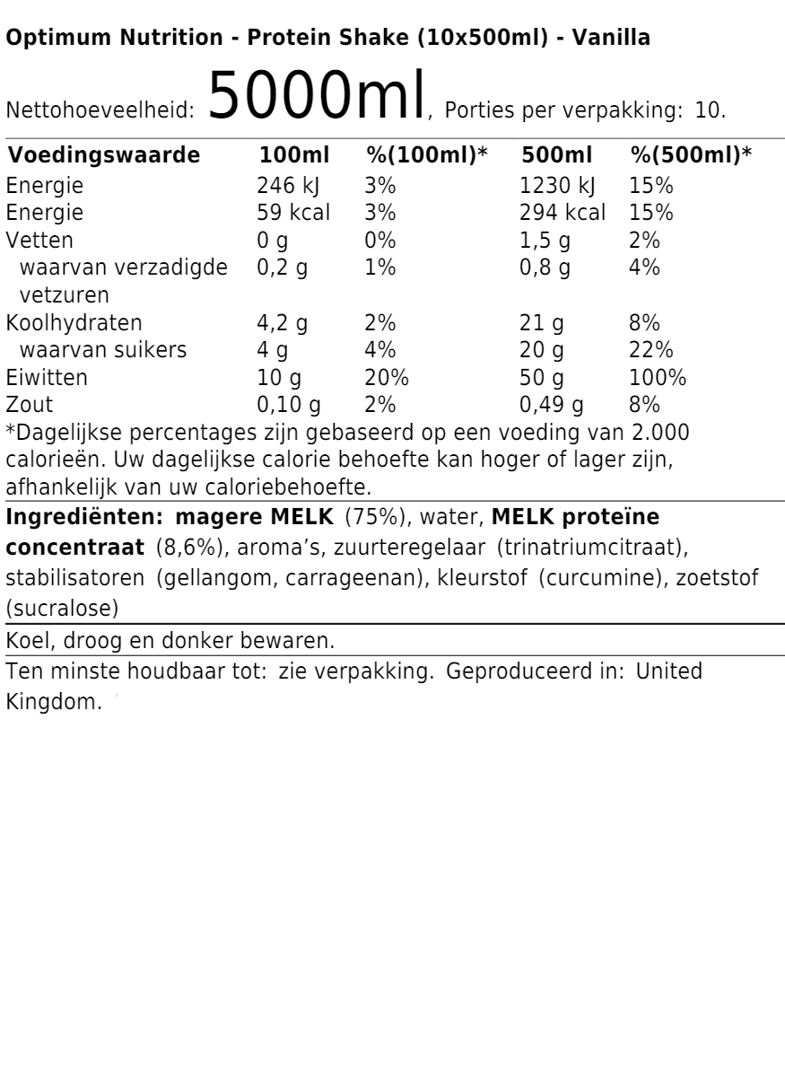 Protein Shake (10x500ml)