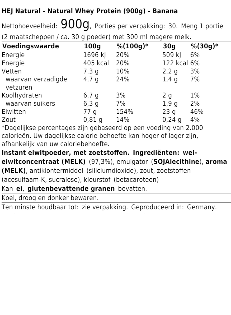 Natural Whey Protein (900g)
