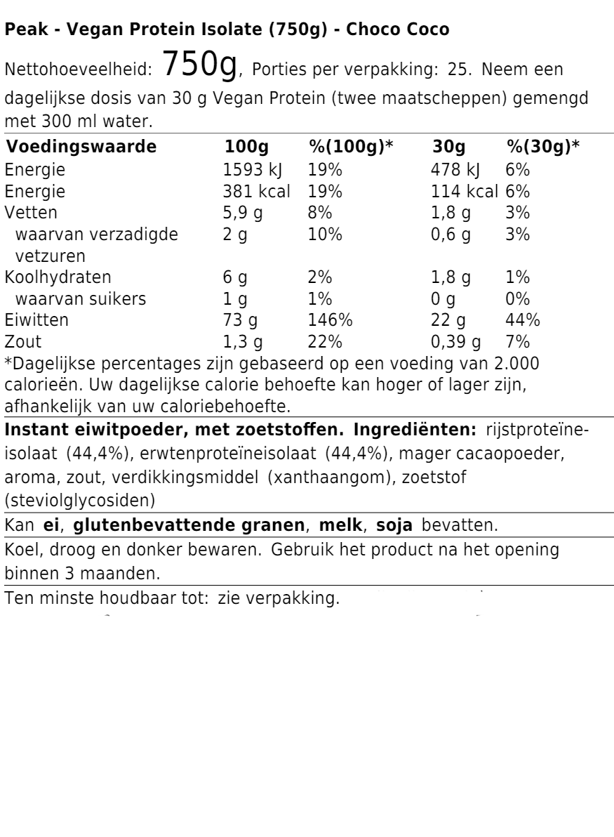 Vegan Protein Isolate (750g)