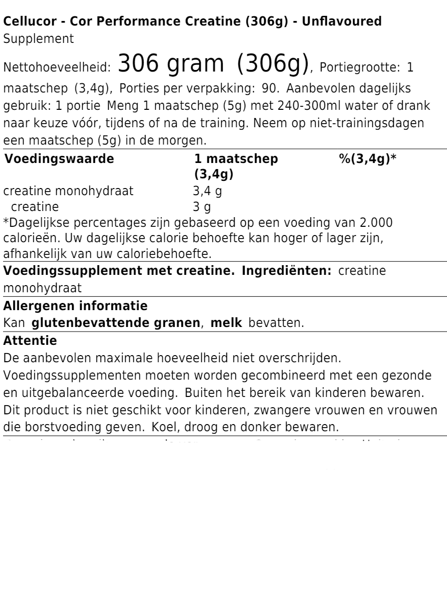 Performance Creatine (306g)