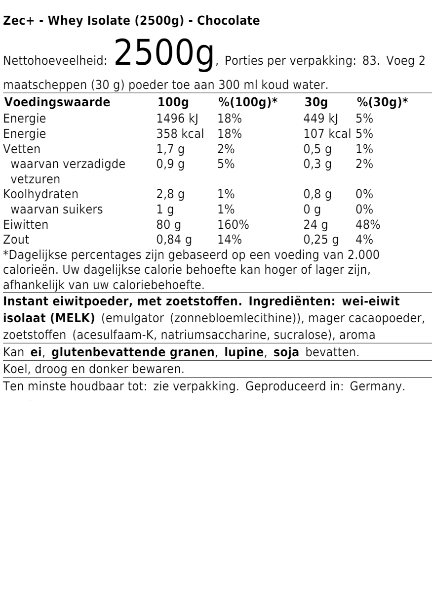 Whey Isolate (2500g)