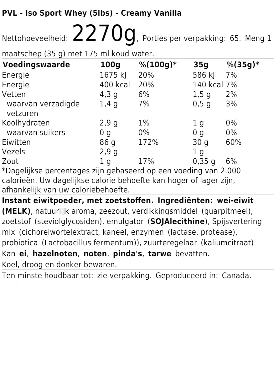 Iso Sport Whey (5lbs)