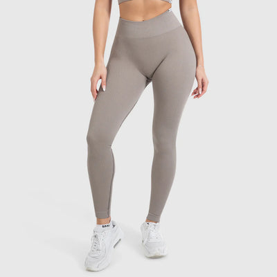 Kompression Leggings Amaze Ripp Taupe