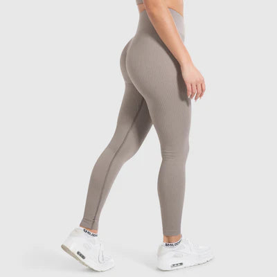 Kompression Leggings Amaze Ripp Taupe