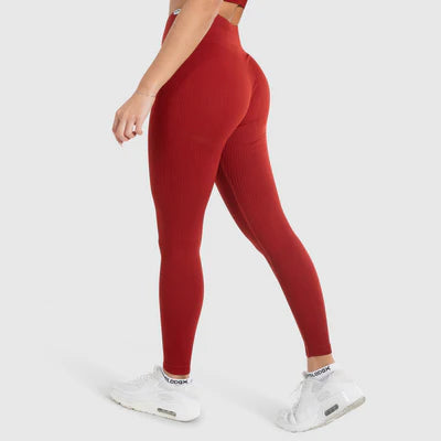 Kompression Leggings Amaze Ripp Wine Red