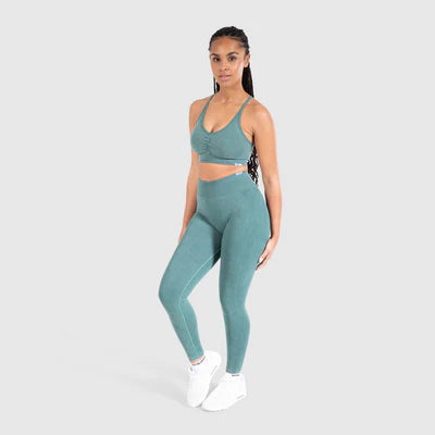 Leggings Batik Acid Scrunch Dark Green