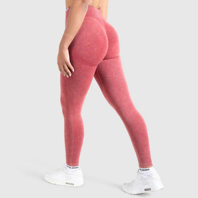 Leggings Batik Acid Scrunch Red