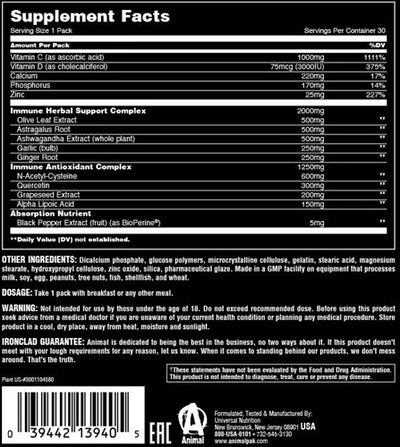 Animal Immune Pak - 30 packs
