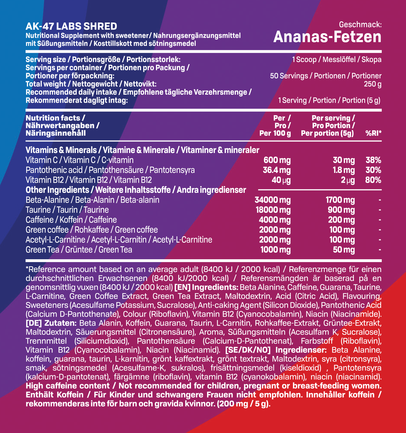 AK-47 Labs Shred - 250gr