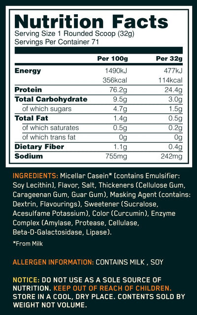 100% Casein 4lbs