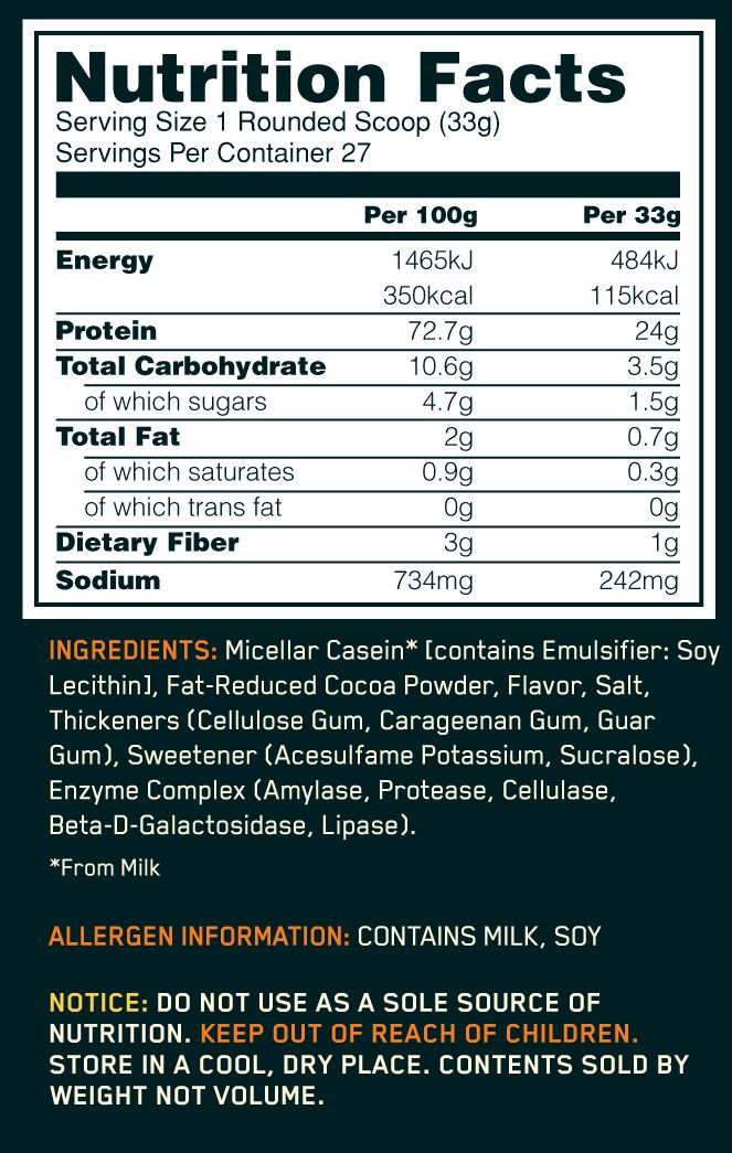 100% Casein 2lbs