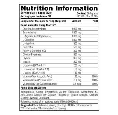 Stacker2 Rush NOX pre-workout