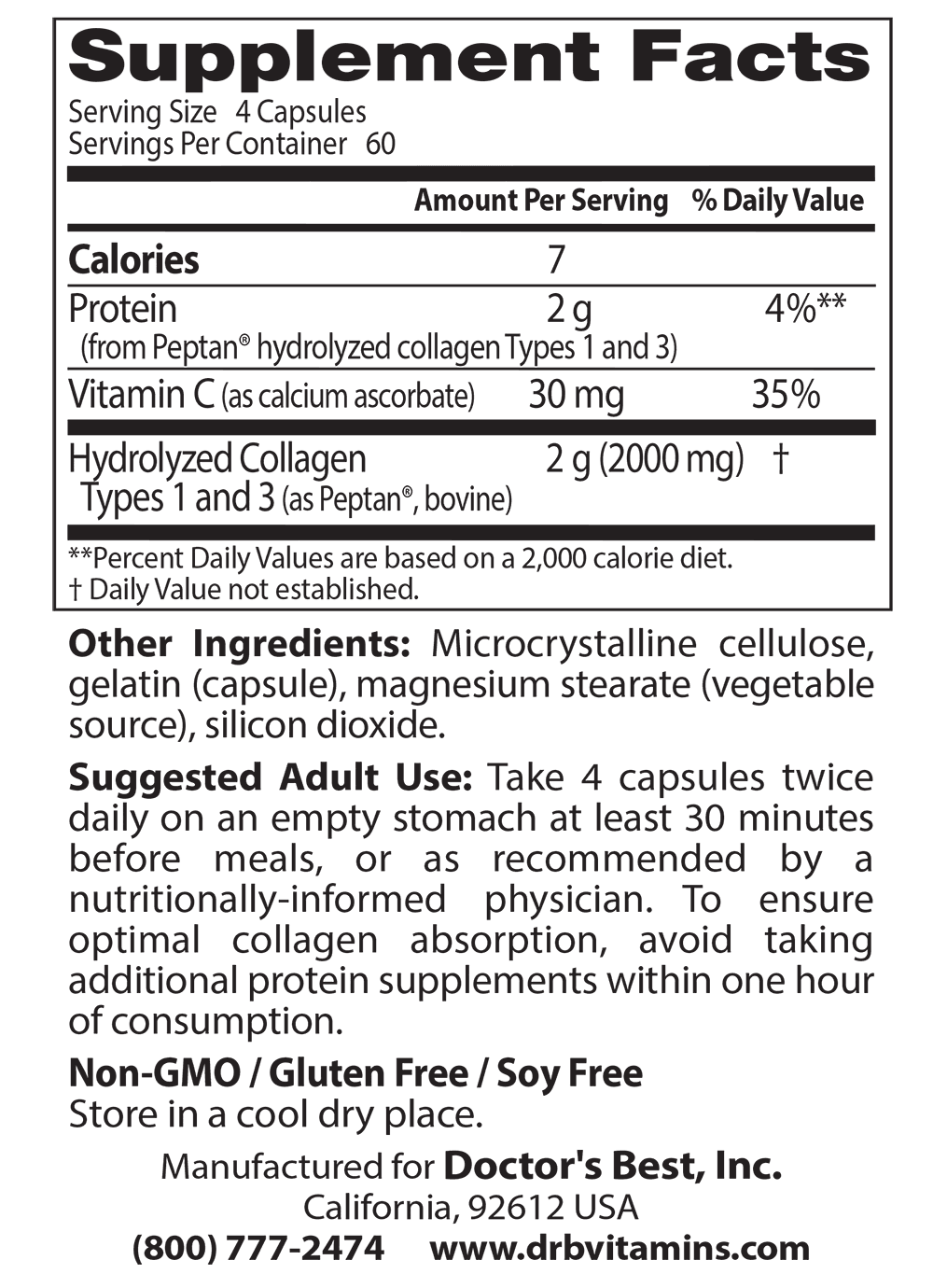 DrB0263 Collagen Types 1&3 - 240 caps