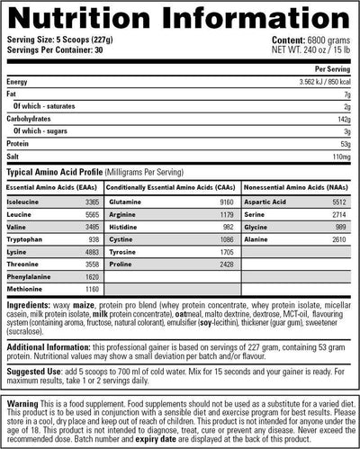 Giant Mass Gainer 6800gr