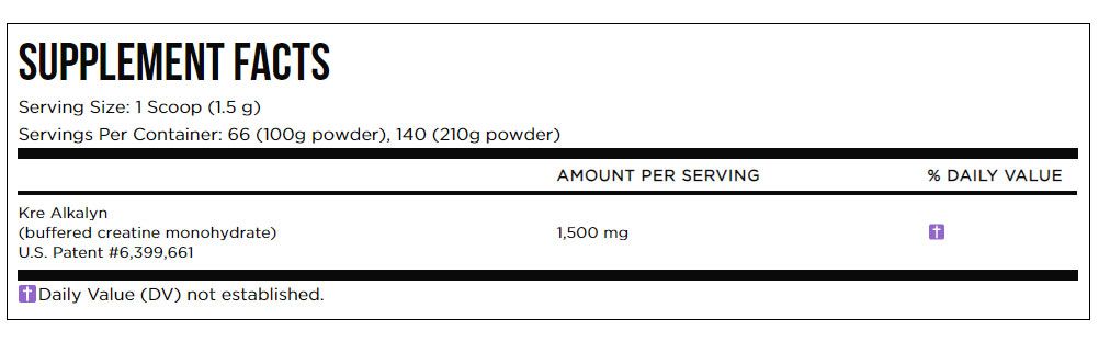 EFX Kre-Alkalyn - 100gr